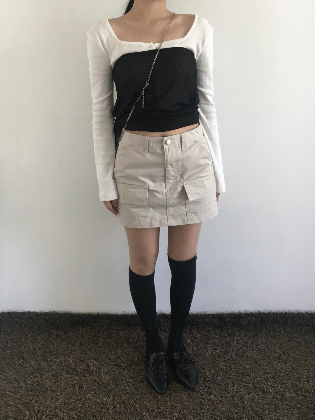 cargo mini skirt