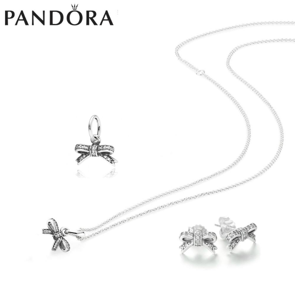 판도라 스파클링 리본 목걸이 / 펜던트 / 귀걸이(PANDORA DELICATE BOW)