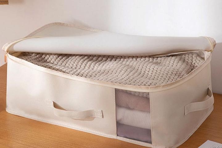 패브릭 옷 이불 수납 보관 정리함 이불가방 파우치 3size