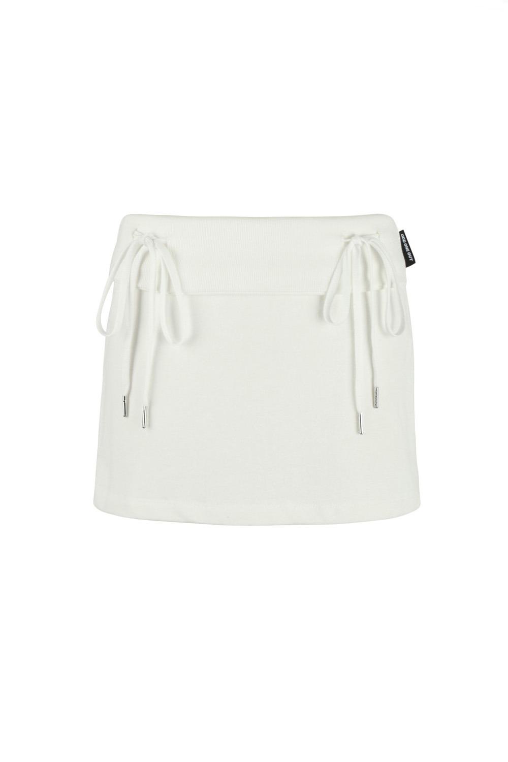 [ODDONEOUTXthesallyslaw] LOW RISE SWEAT SKIRT IVORY