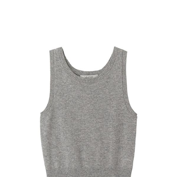 BASIC CASHMERE VEST (GRAY)