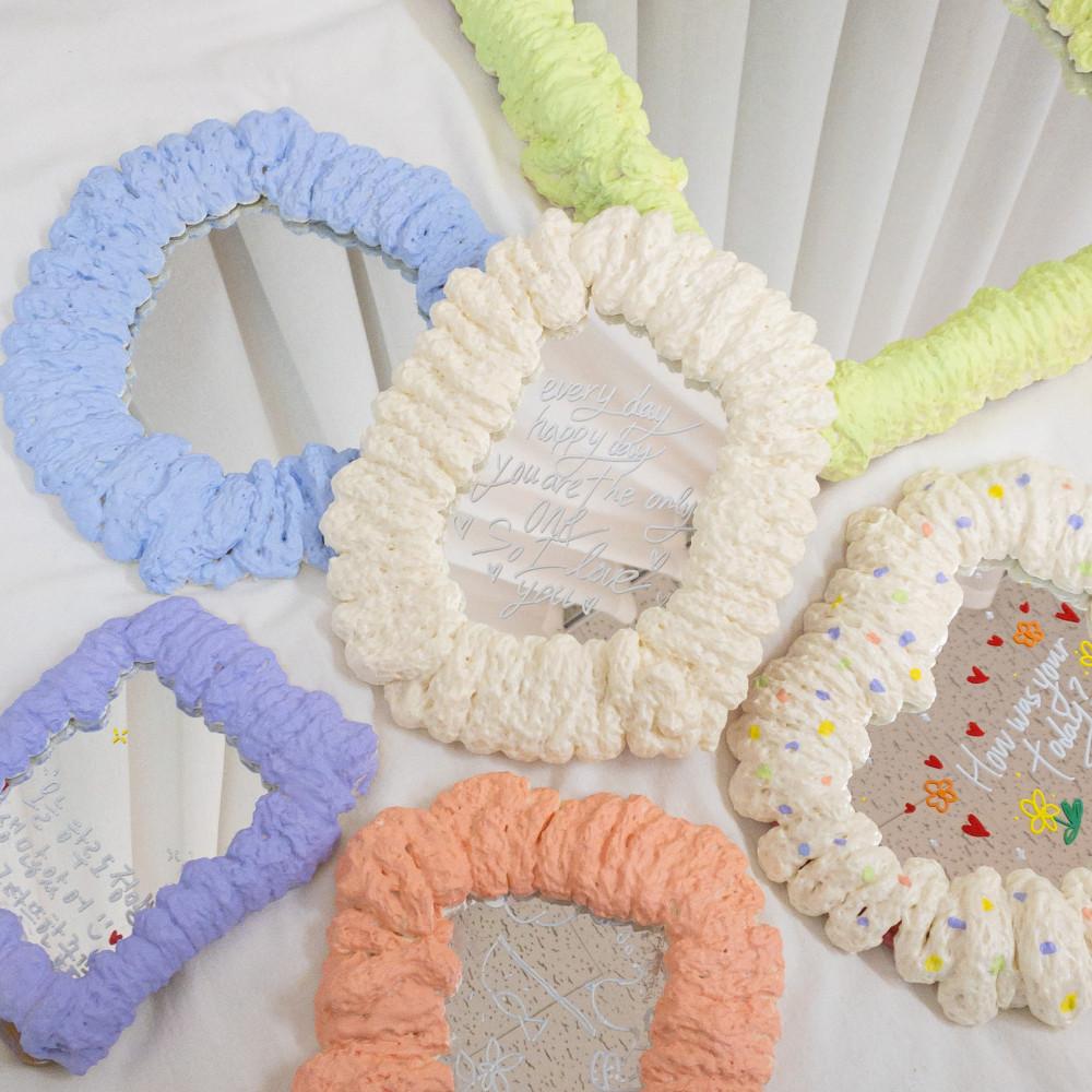 우레탄폼 우레탄 폼미러 폼거울 DIY 만들기 구름 물결 곡선 빈티지 인테리어 탁상 거울