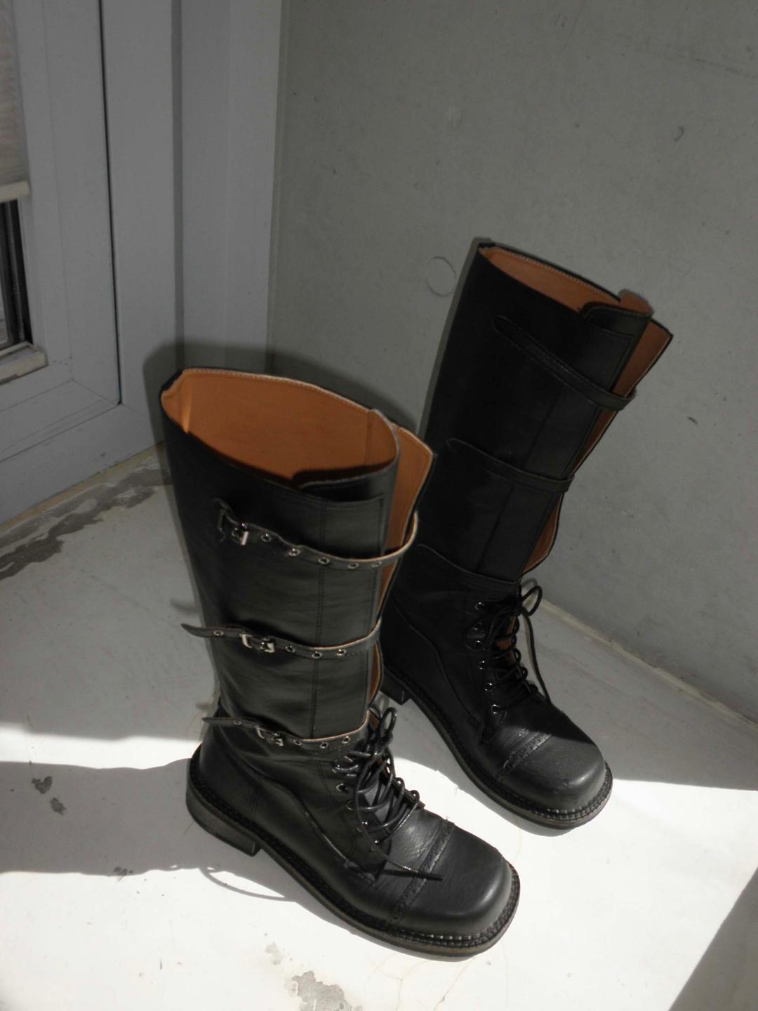 LACE UP LONG BOOTS (2COLOR)