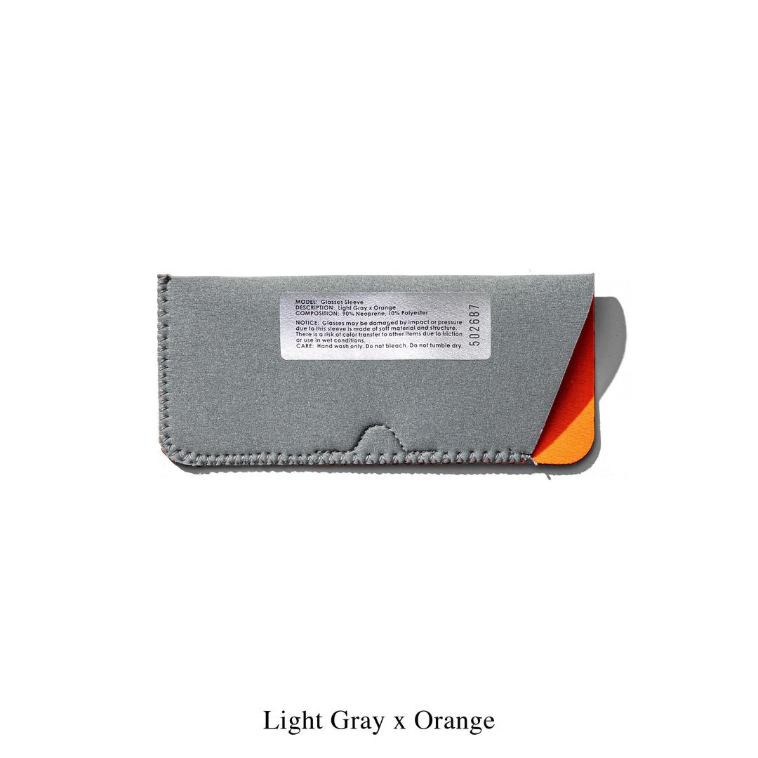 GLASSES SLEEVE - Light Gray x Orange