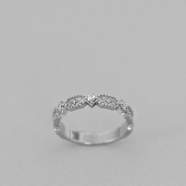 Gothic triple cubic miss ring 고딕 트리플 큐빅 미스링