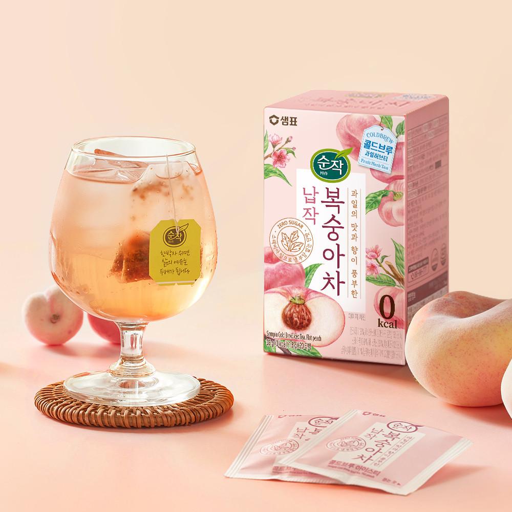 [순작] 납작복숭아차 티백 20T / 과일차 아이스티