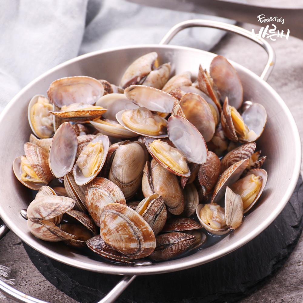 진한육수 통째로 급냉한 자숙바지락 500g