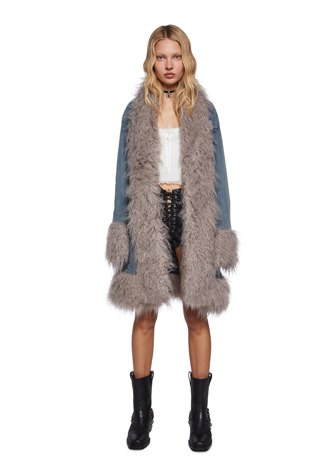 Beautiful Decay Denim Coat - LIGHT BLUE / XX-Small