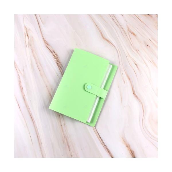 파스텔 소프트 커버 지폐 화폐 사진 엽서 보관 앨범 북 그린