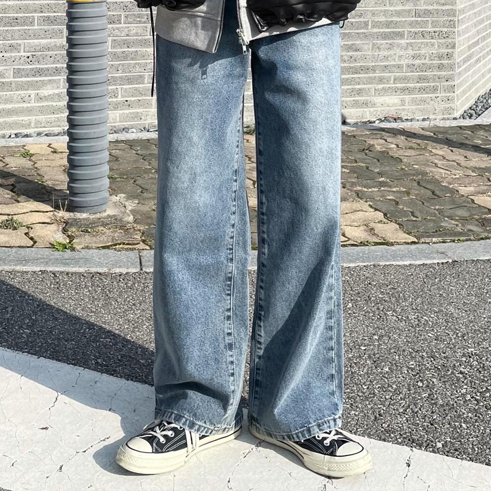 남자와이드청바지 와이드데님 남성팬츠 일자 남자통청바지 봄 여름 가을 겨울 4계절