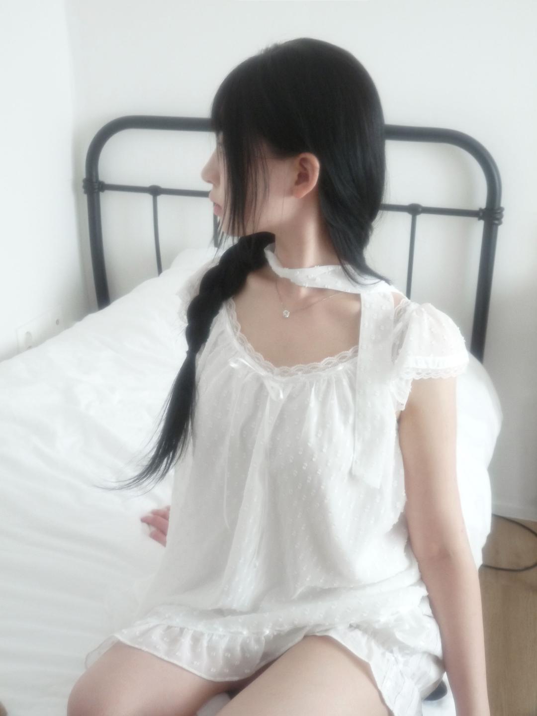 Dot Lace Blouse (scarf set)