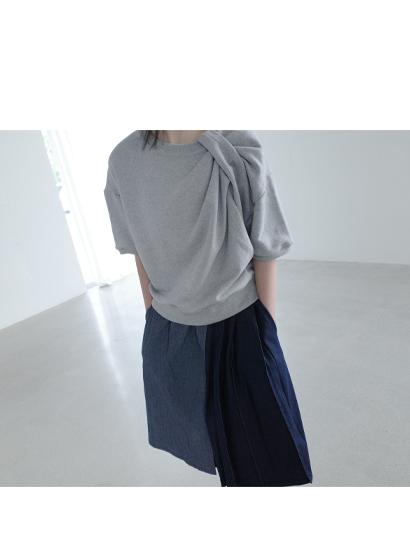 타이 업 하프 맨투맨 (3c)