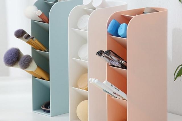 편리한 사선 5단 펜홀더 연필 펜꽂이 브러쉬꽂이 5칸 데스크 정리함 3colors
