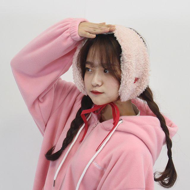 [체리콘] 보드라운 귀도리&목도리 - 핑크