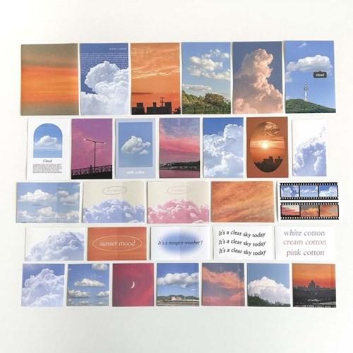 밍키트 하늘 감성 사진 스티커팩 30장