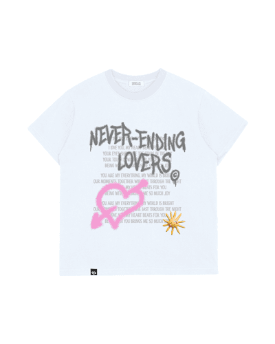 더 러브 송 반소매 티셔츠 화이트