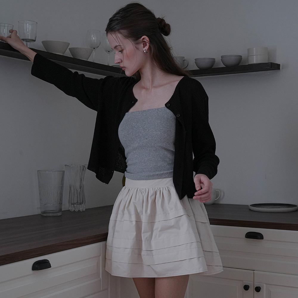 Basic Linen Cardigan [Black]