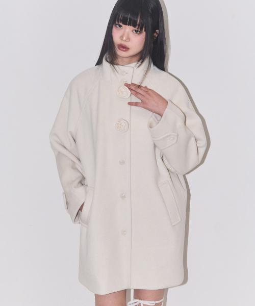 플레르 하프 코트 아이보리