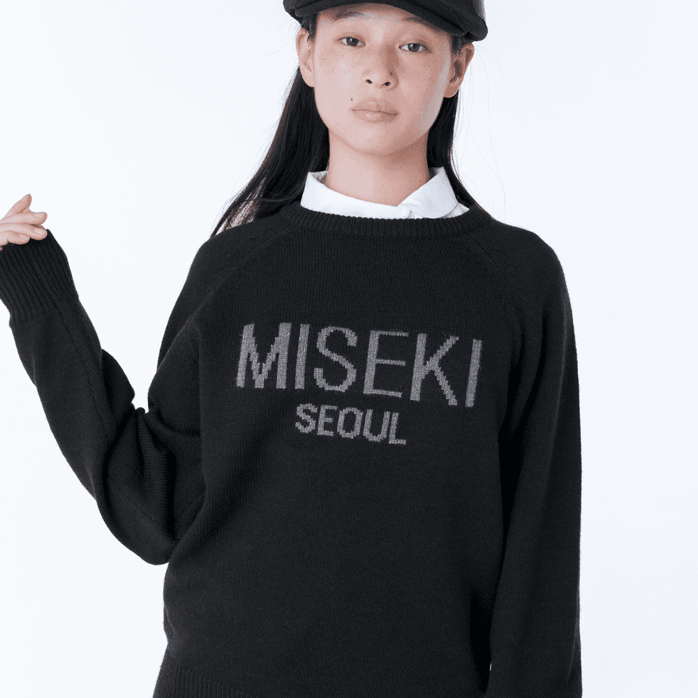 Misekiseoul logo knit BLACK