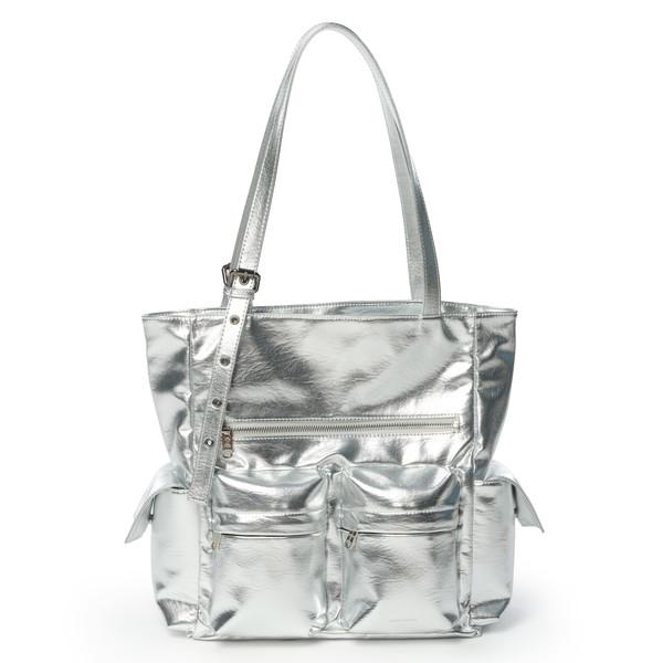 포켓 쇼퍼백 pocket shopper bag L nappa silver