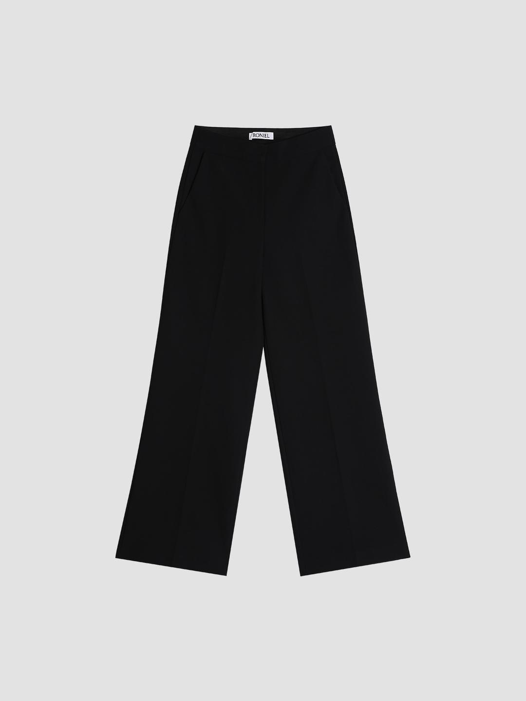 반밴딩 와이드 팬츠