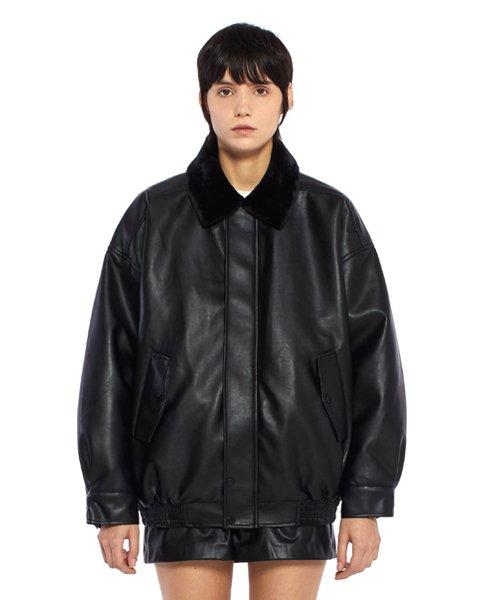 623 비건레더무스탕_블랙