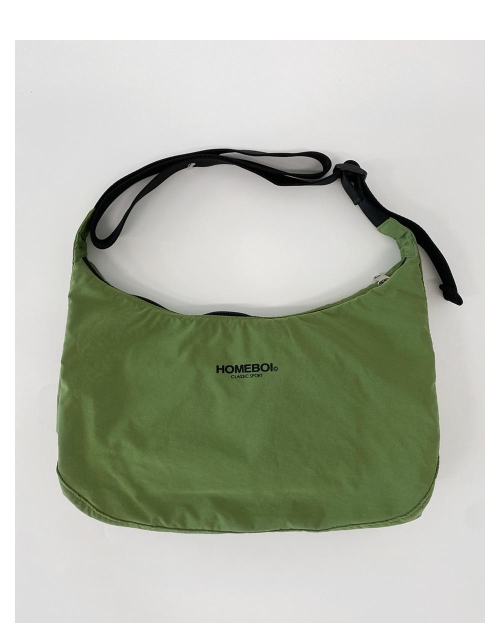 nylon crossbody bag - green