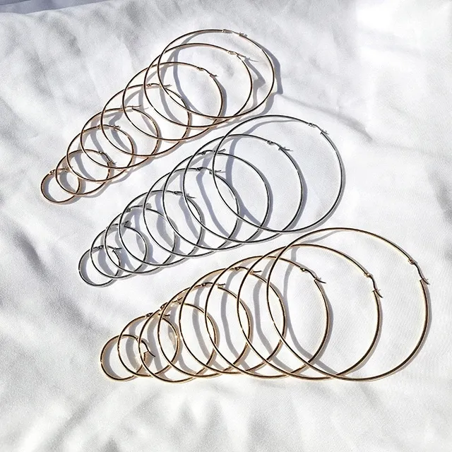 [2+1] 빅사이즈 써지컬 원터치 링 귀걸이 피어싱