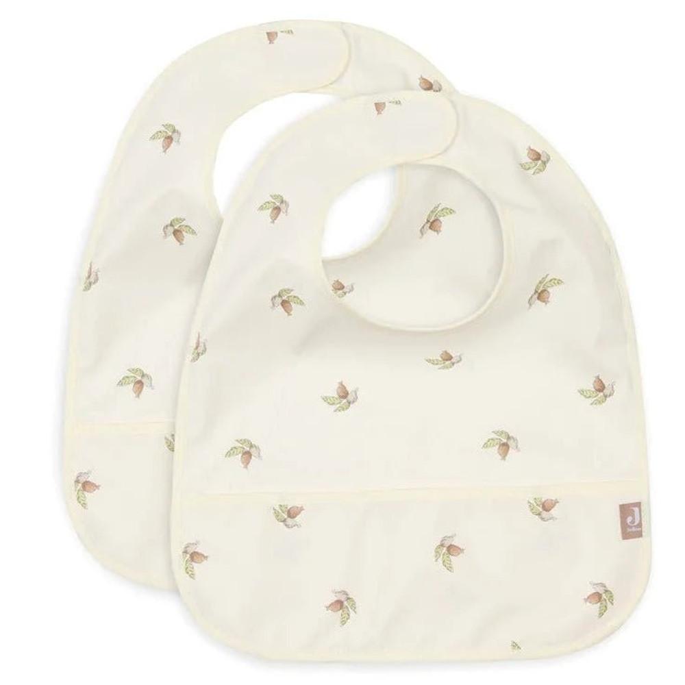 Jollein 방수 턱받이 2개 세트, 로즈힙