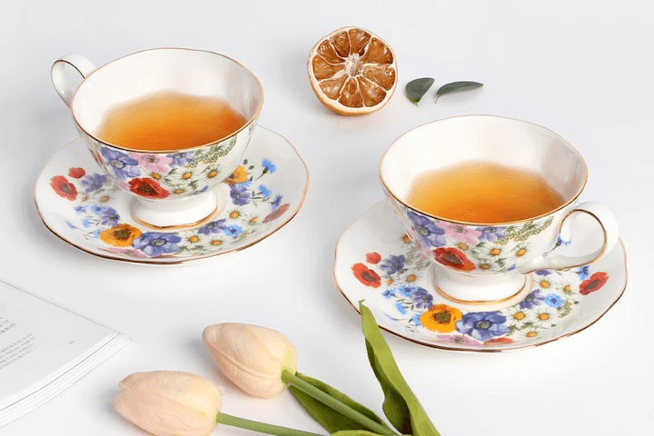 티로직 골드림 키티가든  2인조 찻잔 커피잔세트