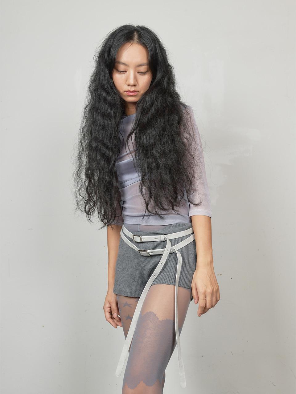 Twin Buckle Belt (Stone Gray)