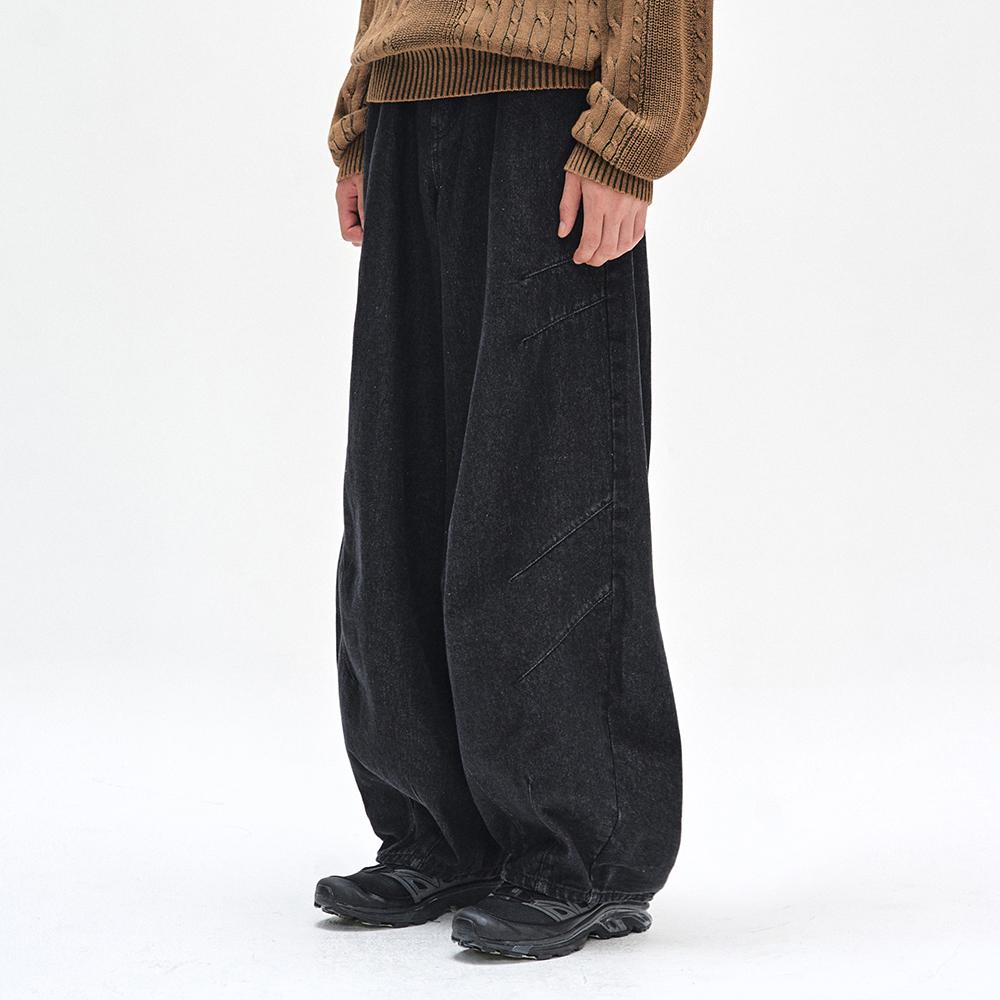 Balloon Wide Jeans DCPT055Black