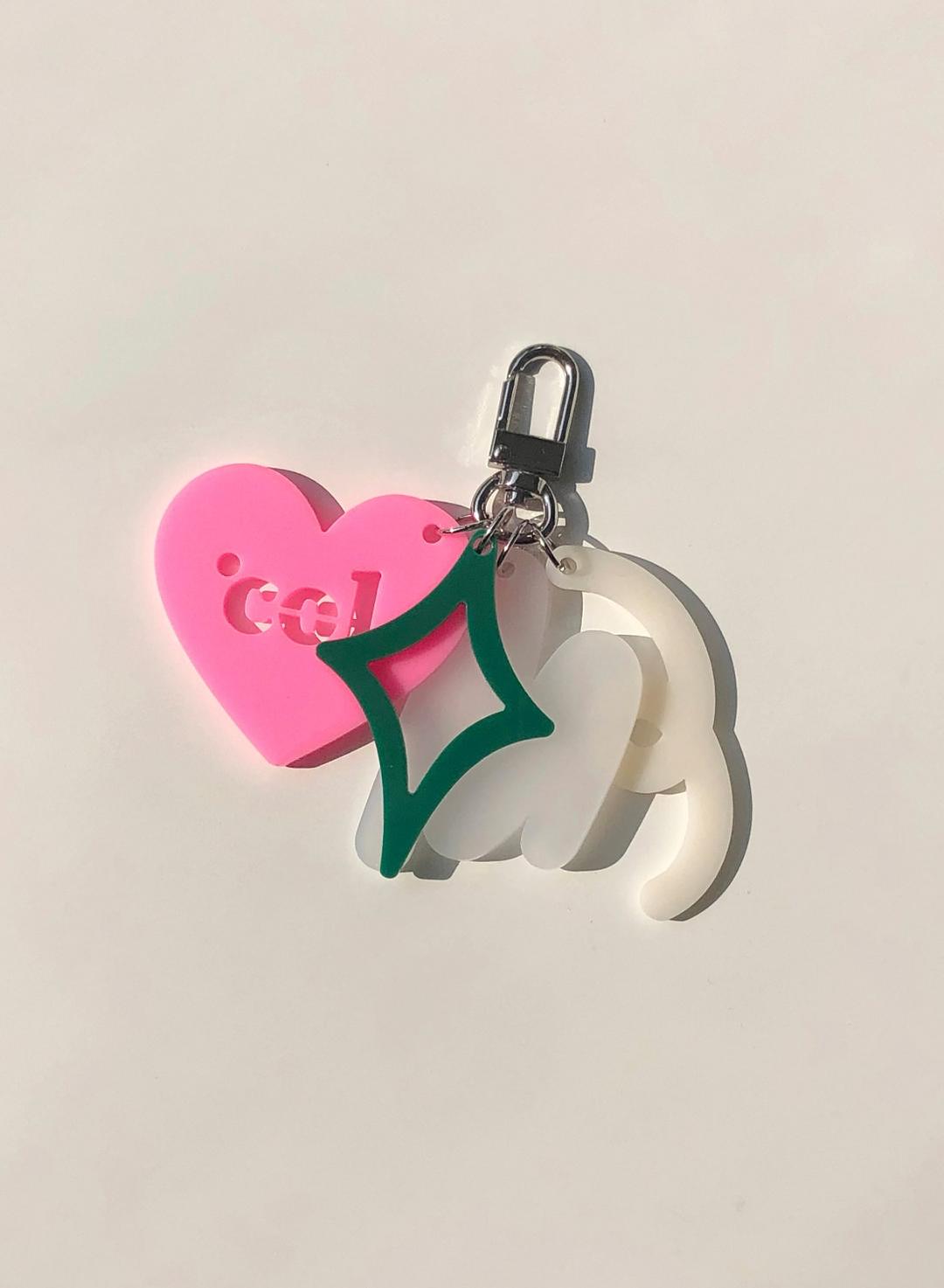 Shape of Col's Love Keyring
