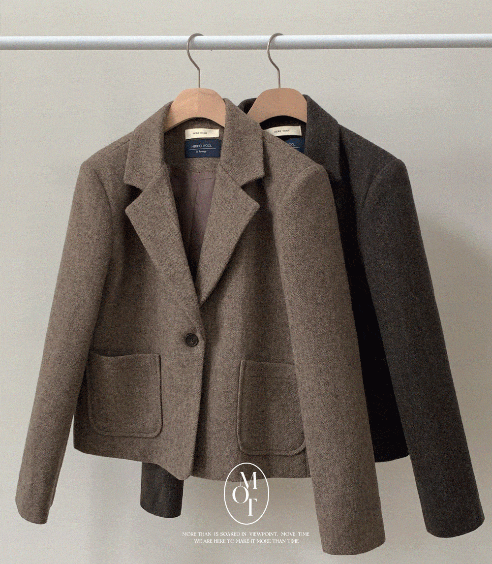 [More Than/fw신상🍂/pre-order 20% 할인❤️ ] made.마리에 스탠다드 메리노울 자켓(2color)