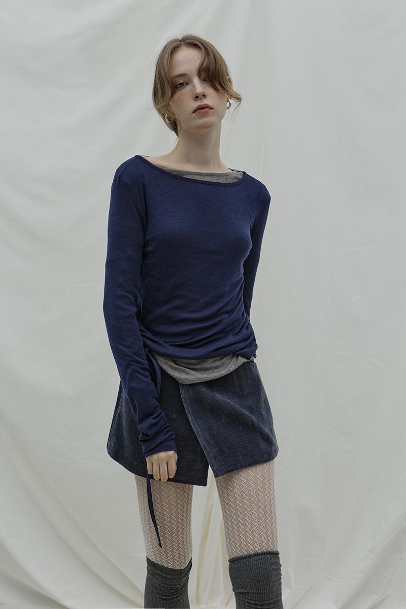 Loose fit long sleeves_Bright Navy