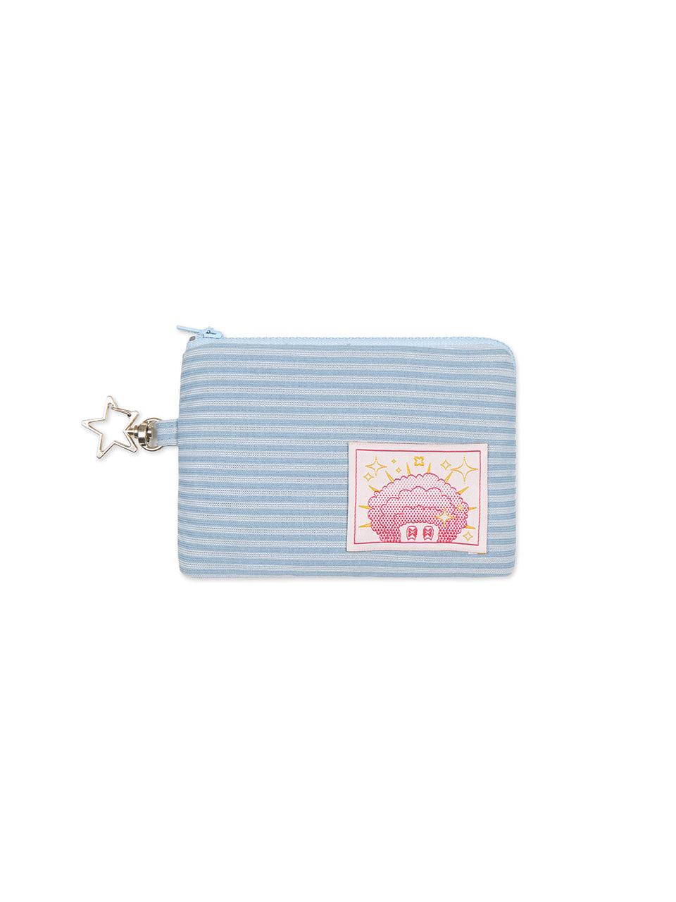 Puffy Card Pocket (Baby Blue Stripe)