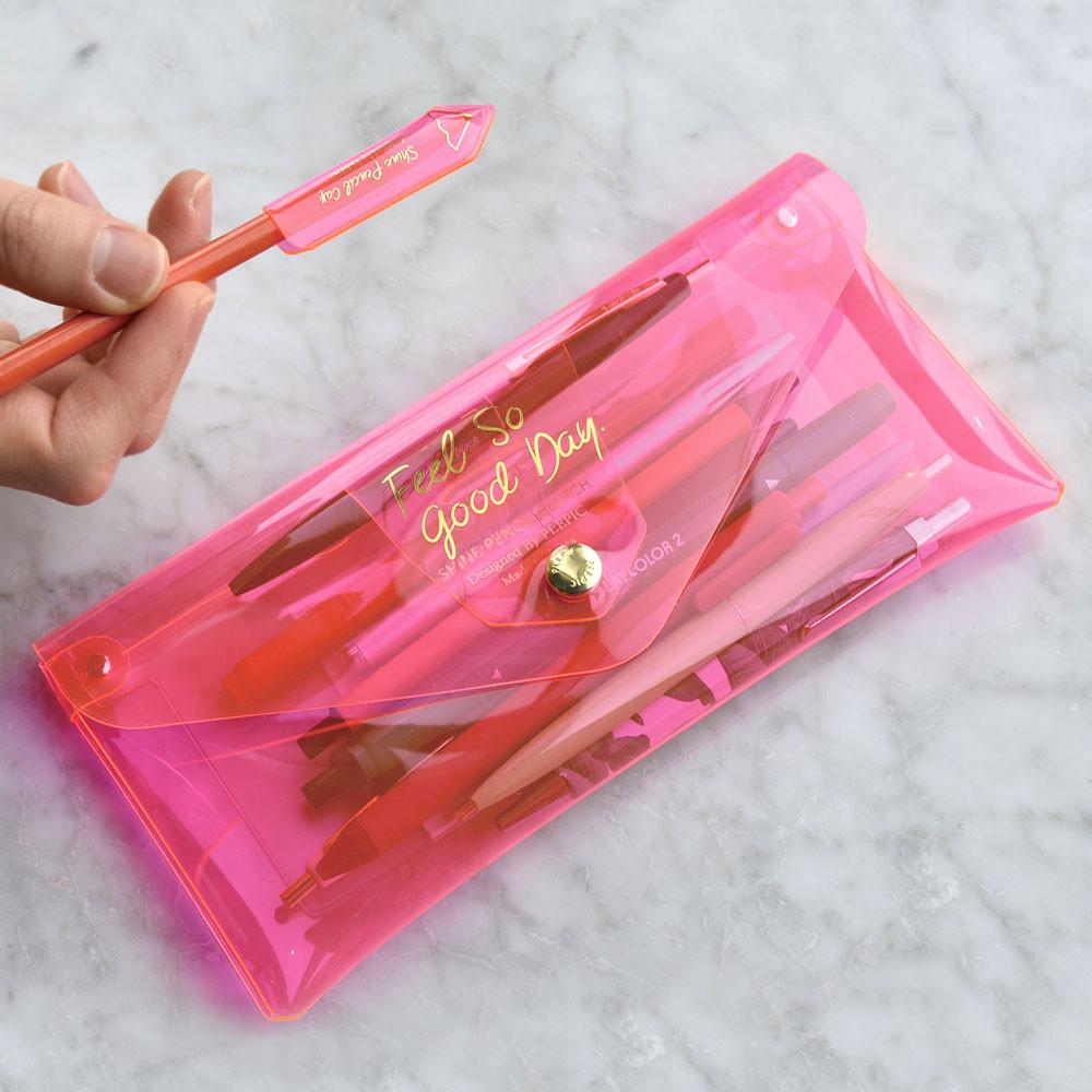 Shine Pencil Clutch (PVC 큰 투명 필통 파우치 대학생 펜슬케이스)