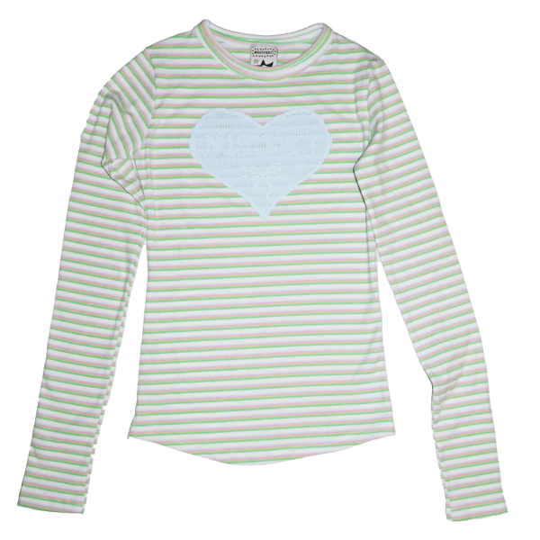 Heart bomb sleeve tee (stripe)