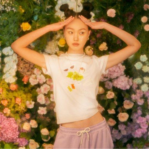 (KYE) 크롭 반팔티(CREAM)_SPRLC26U03