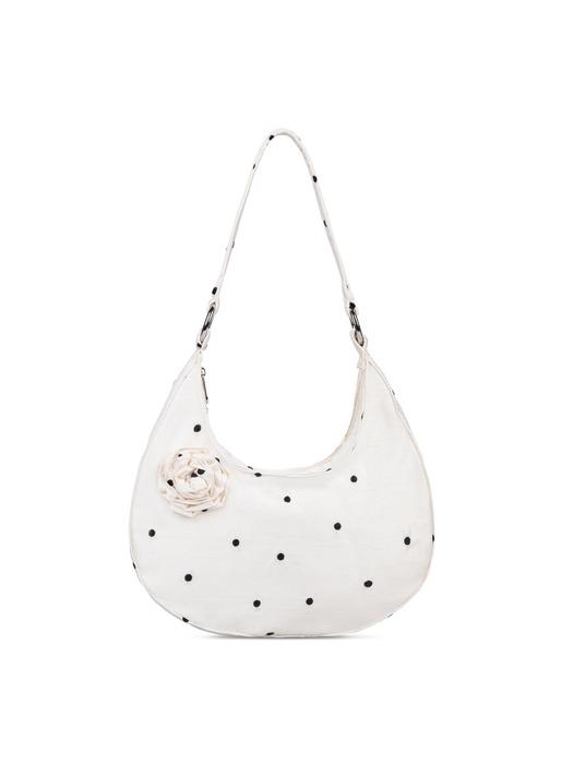 Edith Bag Ivory Polkadot