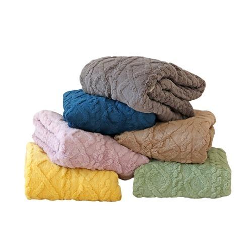 몽글촉촉 꽈배기 극세사 양털 담요 이불 (3size)