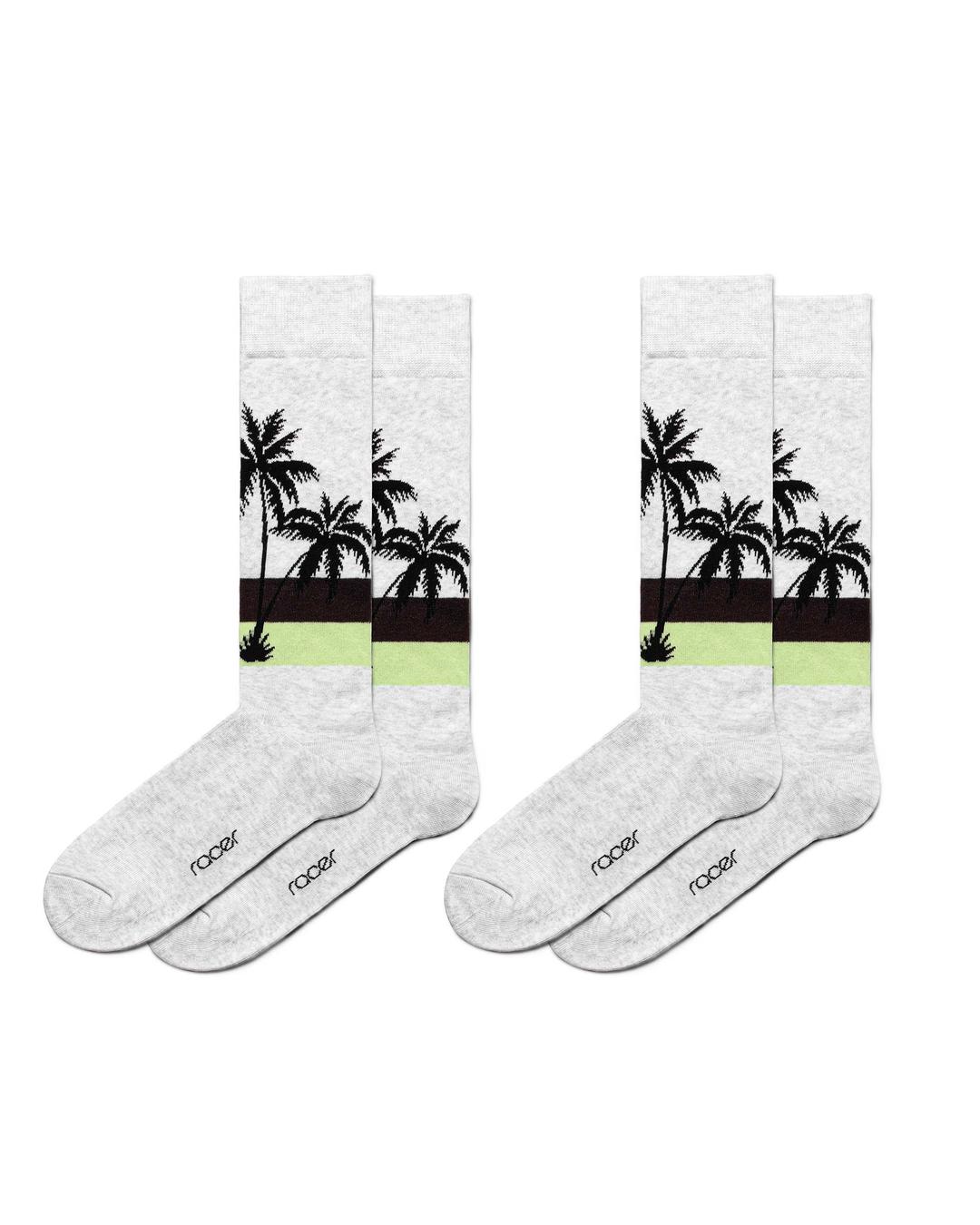 Palm Tree Socks 2 Pack - 37-40