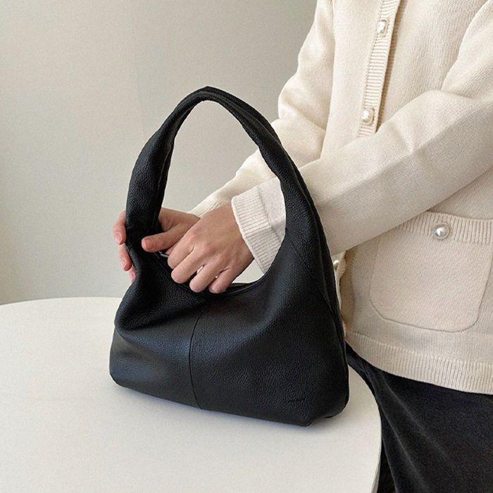 Beplein 소프트 레더 토트백 - 블랙