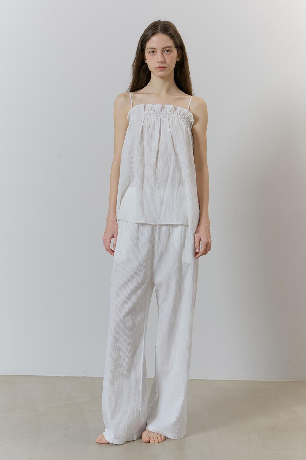 [4차리오더]TUBE TOP PAJAMA SET_ivory