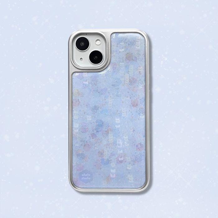 [+갤럭시]_Soft Sky Phone case (실버 에폭시 범퍼)