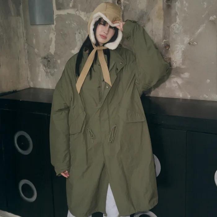 M-65 피쉬테일 오버핏 롱파카 [KHAKI]