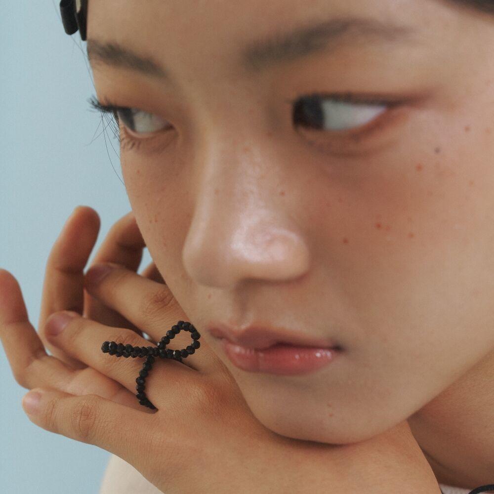 OO Love Ribbon Beads Ring