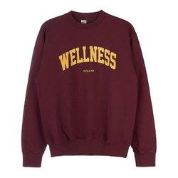 [비아델루쏘] [스포티앤리치] 웰니스 아이비 스웨트셔츠 WELLNESS IVY CREWNECK MERLOT GOLD