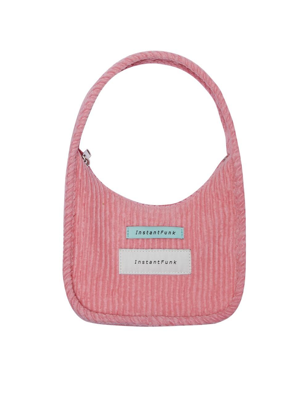 코듀로이 미니백 - 핑크