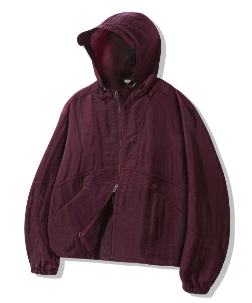 2WAY 라이트 시어 후디 윈드브레이커_버건디
